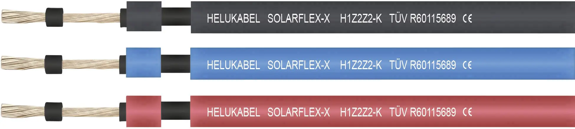 Фотоелектричний кабель HELU SOLARFLEX® H1Z2Z2 713572, 1 x 10 мм², Вироблено в погонних метрах