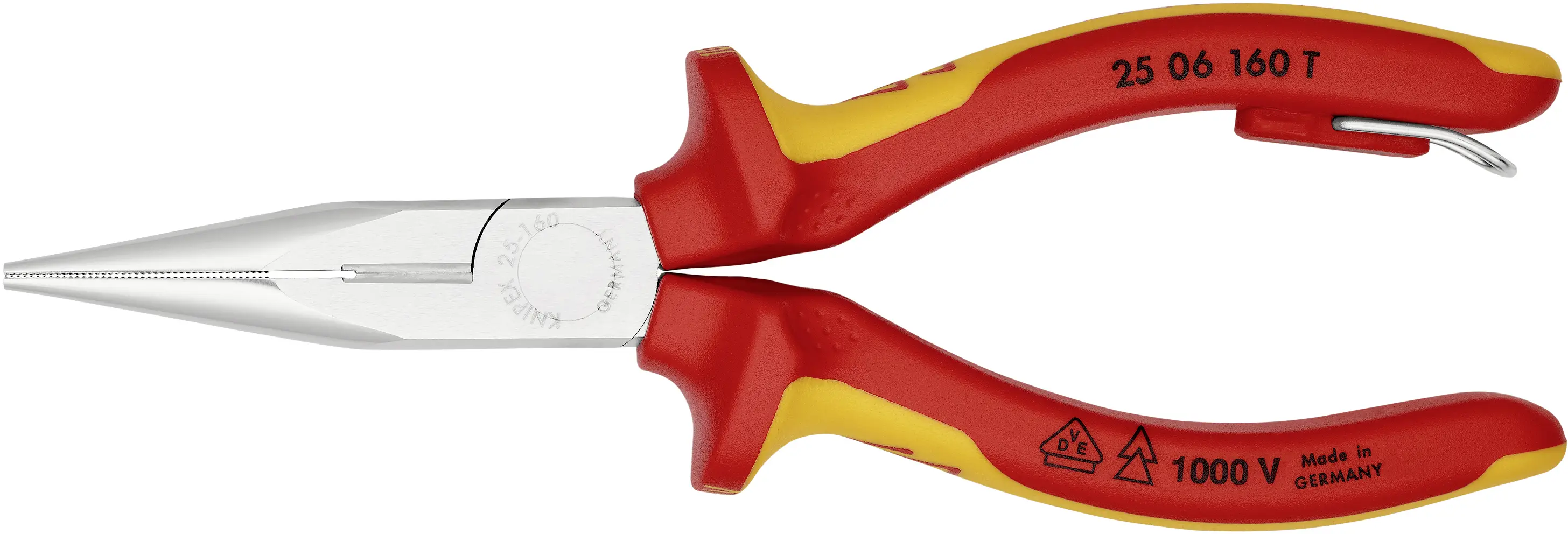 Knipex 25 06 160 T для электроники и механики Плоскогубцы, круглые, хромованадиевая сталь 160 мм