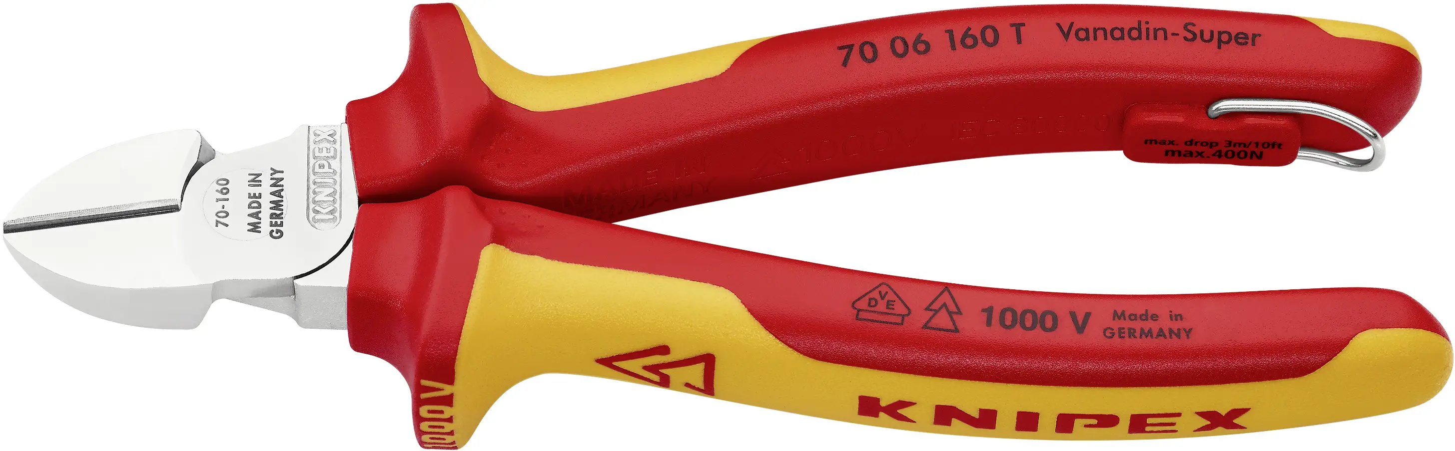 Бокорезы Knipex 70 06 160 T, 160 мм, твердость 62 HRC, VDE