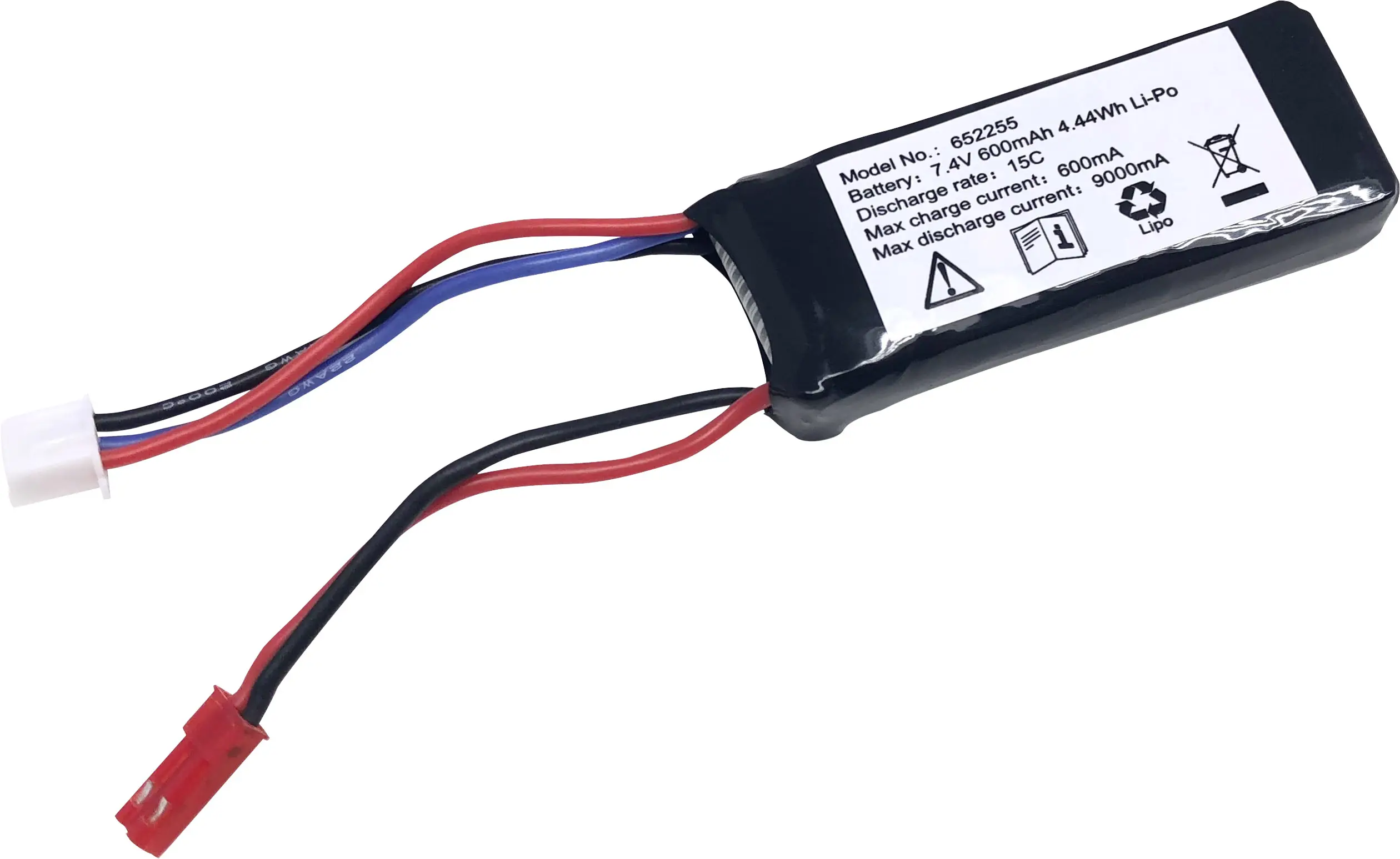 Аккумулятор Reely Softcase 7,4 В 600 мАч 15C LiPo с разъемом BEC