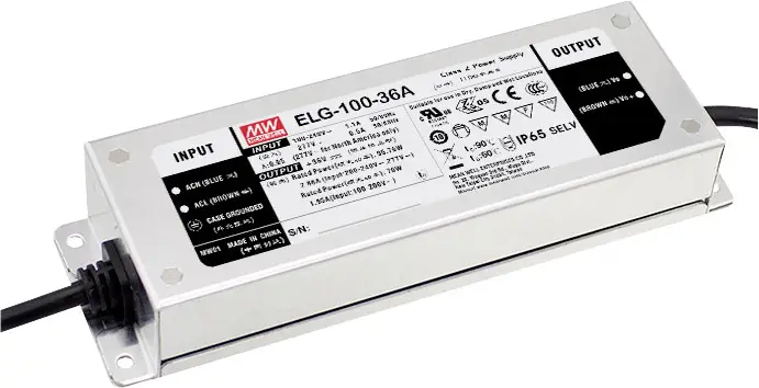 Светодиодный трансформатор MEAN WELL ELG-100-24A-3Y, светодиодный драйвер, постоянное напряжение, постоянный ток 96 Вт 2 - 4 А 21,