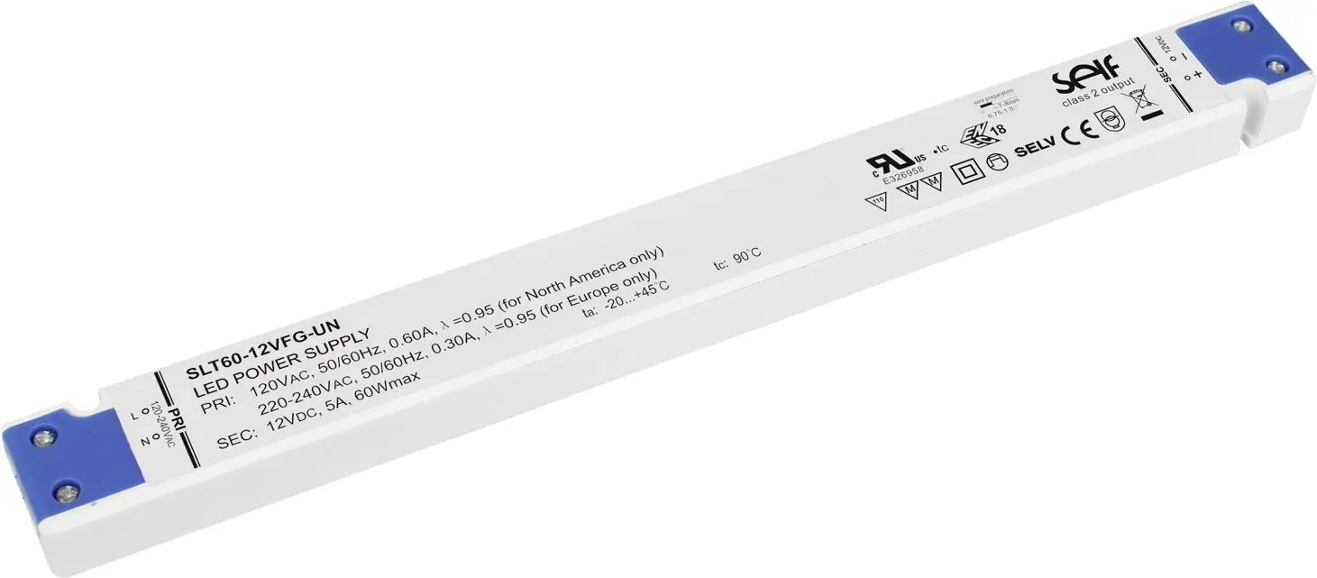 Світлодіодний драйвер Self Electronics SLT60-12VFG-UN Постійна напруга 60 Вт 0 - 5 A 12,0 В/DC Може використовуватися в меблях, бе