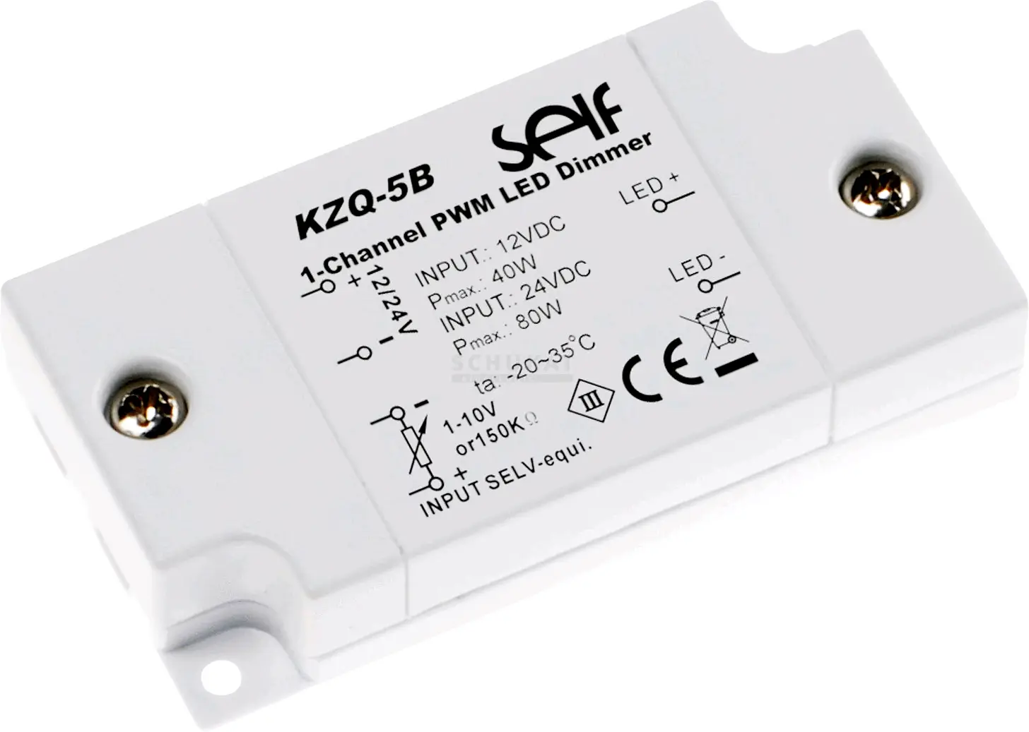 Светодиодный драйвер постоянного напряжения Self Electronics KZQ-5B 80 Вт 0 - 3,33 А 12 - 24 В/DC 1 шт.