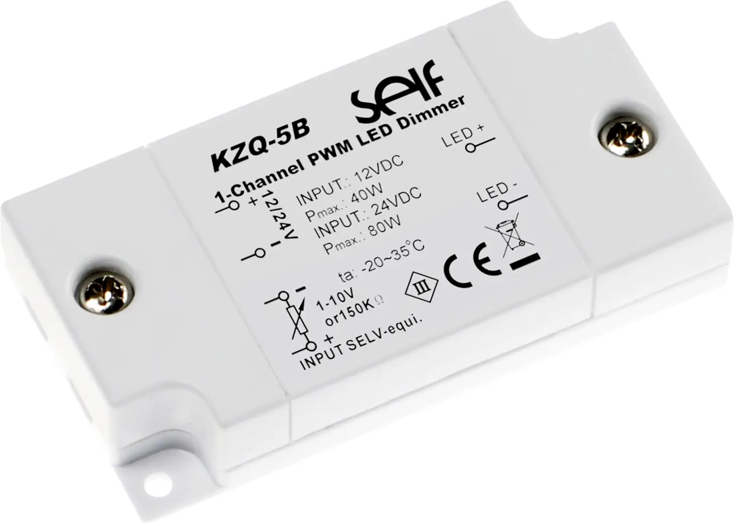 Светодиодный драйвер постоянного напряжения Self Electronics KZQ-5B 80 Вт 0 - 3,33 А 12 - 24 В/DC 1 шт.