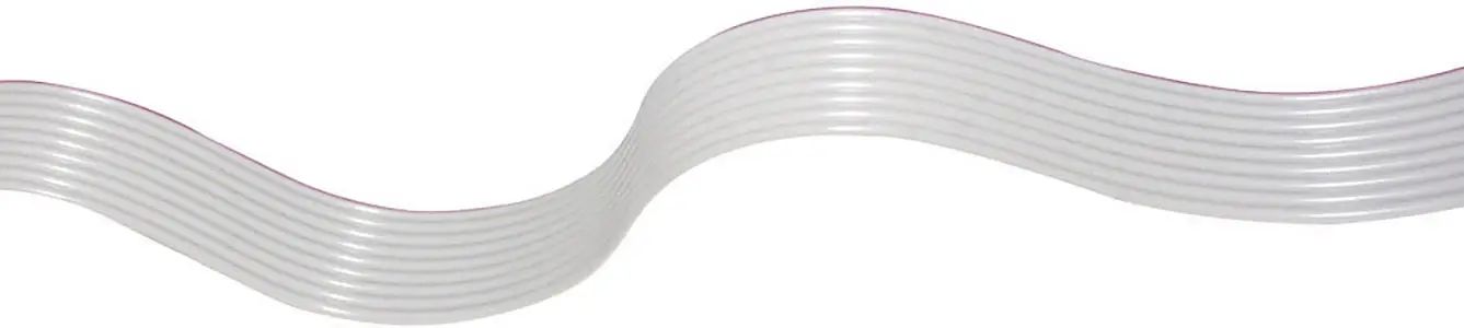 Плоский ленточный кабель Econ Connect 28AWG25GR. Размеры ячейки: 1,27 мм (25 x 0,08 мм²), серый, длина 30,50 м.