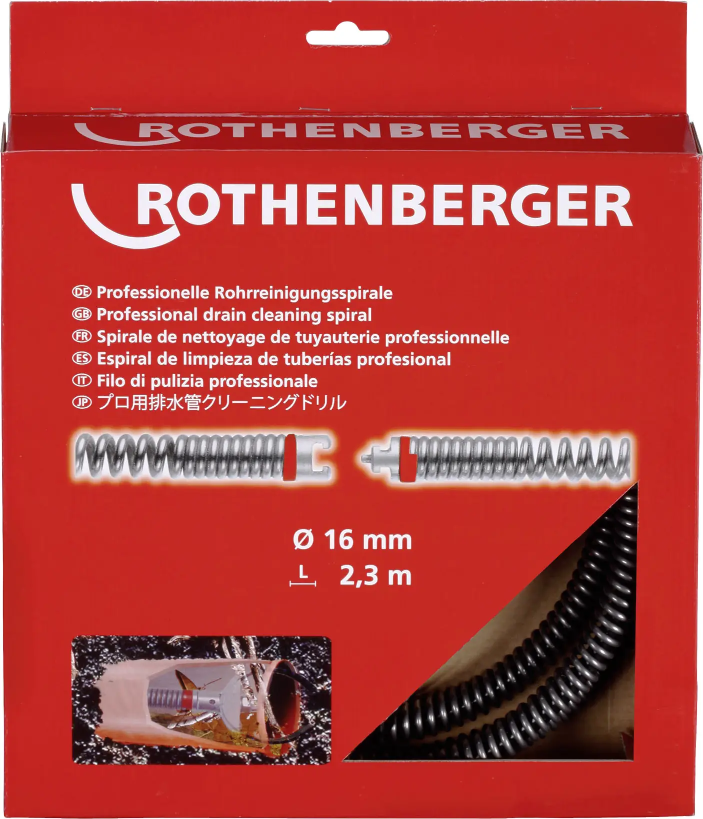Шахта для прочищення труб Rothenberger SMK 72433 230 см Діаметр виробу 16 мм