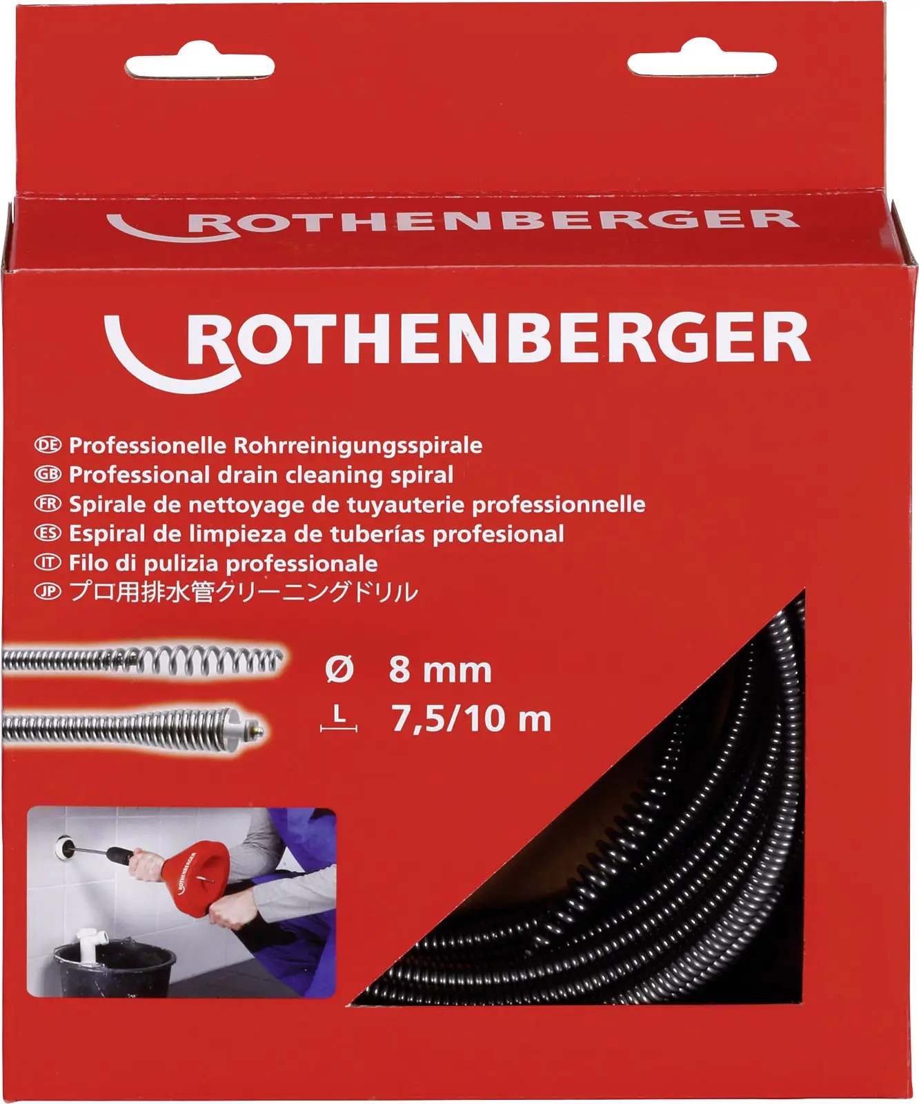 Шахта для прочищення труб Rothenberger 72412 72412 7,5 м Діаметр виробу 8 мм