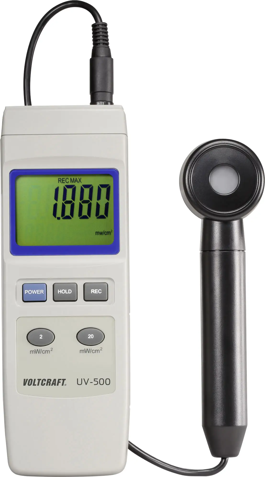 УФ-метр VOLTCRAFT VC-8330305 UV-500 0,002–19,99 мВт/см²