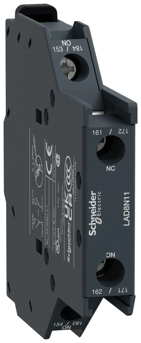 Вспомогательный коммутационный блок Schneider Electric LAD8N11, 1 шт.