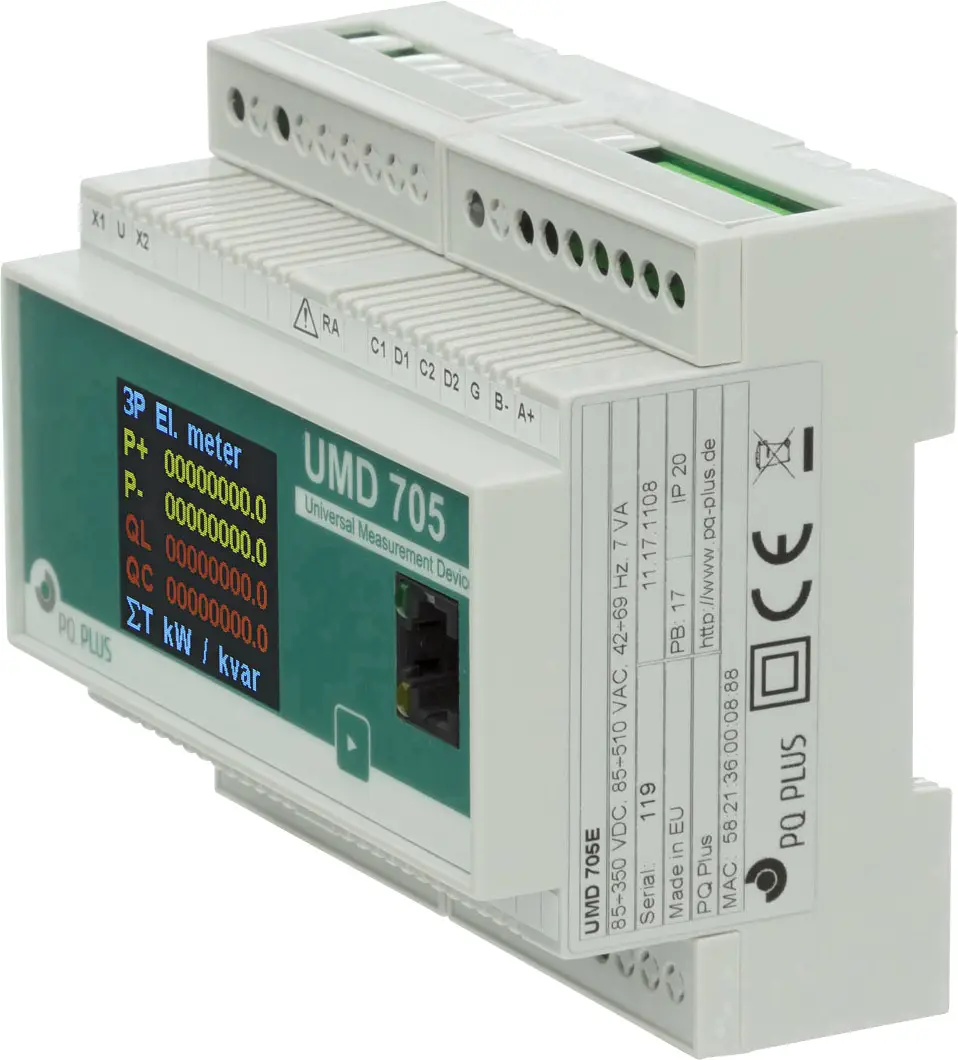 Цифровий вимірювач для DIN-рейки PQ Plus UMD 705E