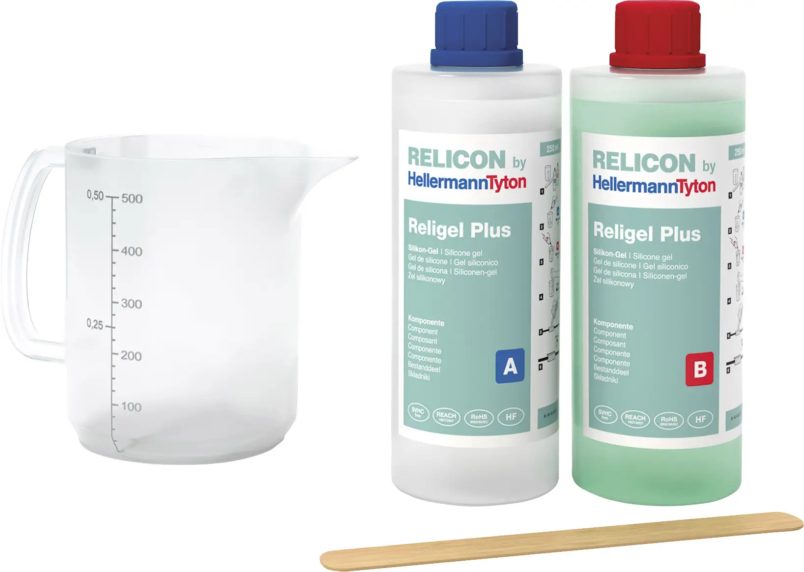 Двокомпонентний гель HellermannTyton Religel Plus 500 мл-SIG-GN 435-00756, 1 шт.