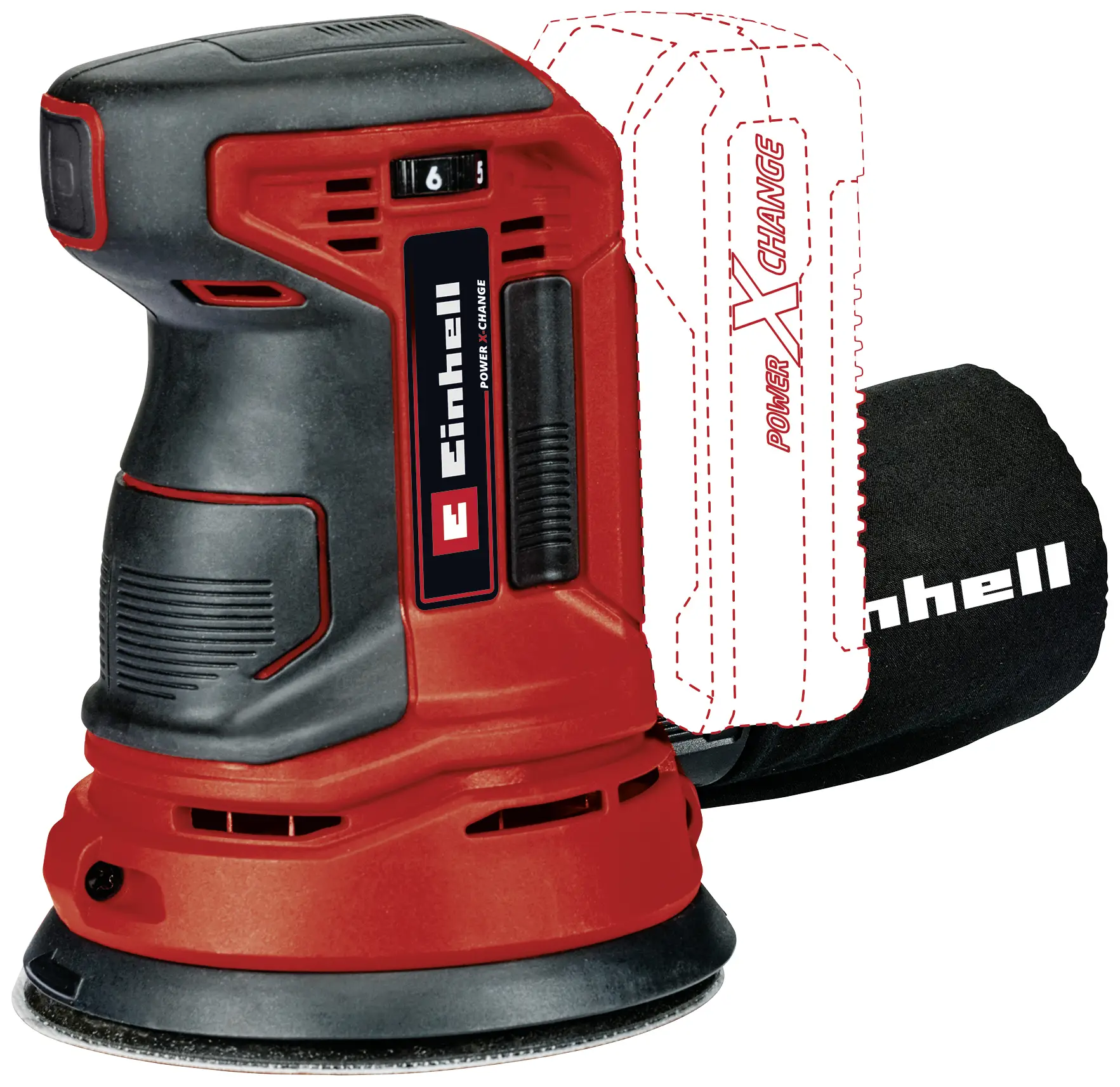 Аккумуляторная орбитальная шлифовальная машина Einhell Power X-Change TE-RS 18 Li-Solo 4462010