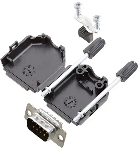 Amphenol L17DPPK25-BK+L717SDB25P Комплект роз'ємів D-Sub чоловічі 180° Кількість контактів: 25 Чашка для паяння 1 шт.