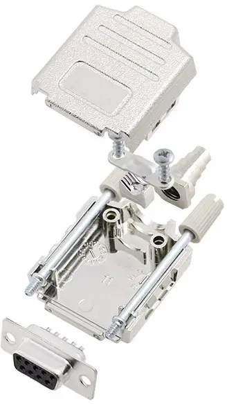 Комплект розеток D-Sub Amphenol L17DPPK37-M+L717DE37S, ряды: 2, контакты: 37, 180°, 1 шт.