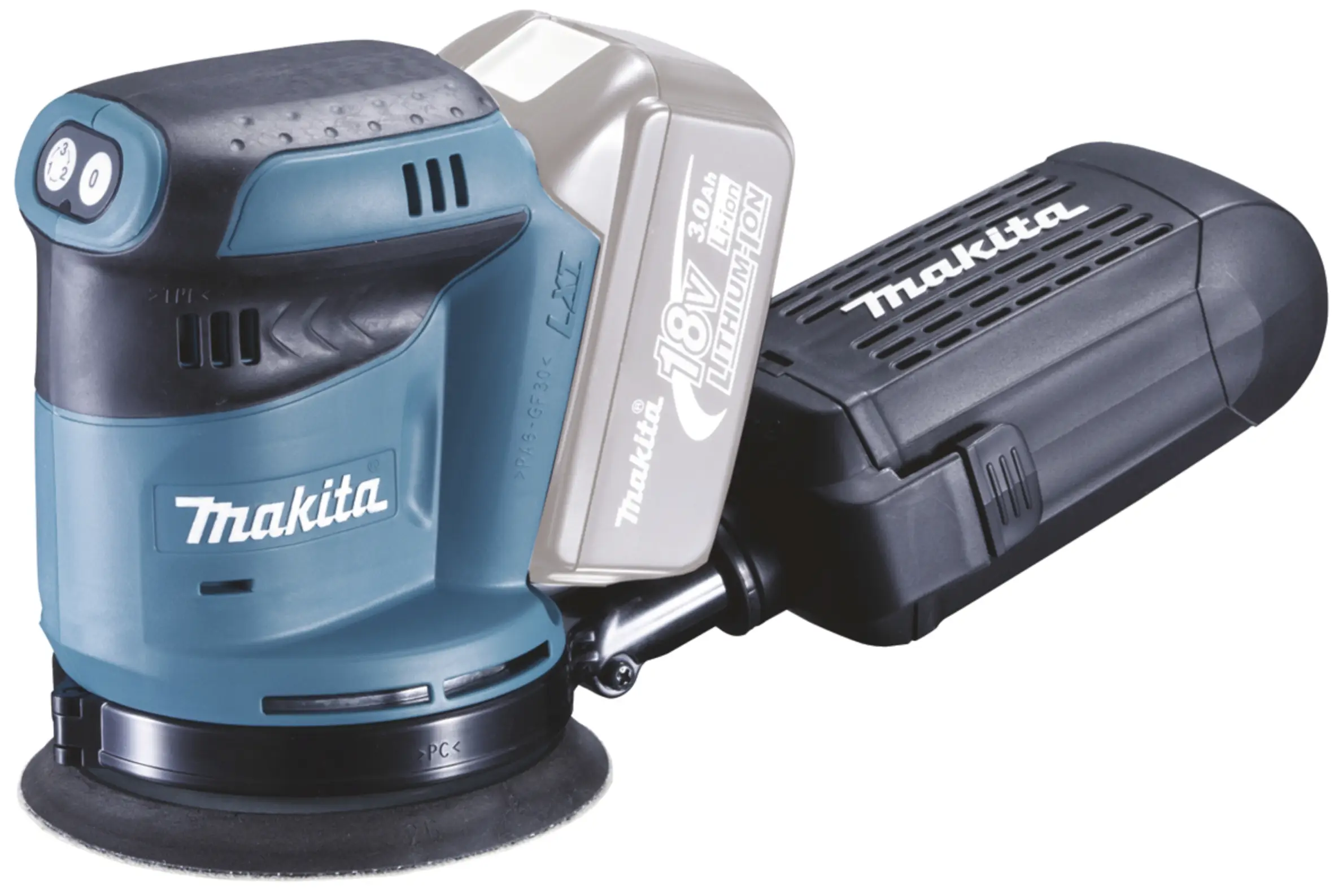 Аккумуляторная эксцентриковая шлифовальная машина Makita DBO180Z (без аккумулятора, без зарядного устройства), 18 В, диаметр 125 м