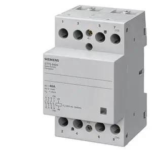 Монтажный контактор Siemens 5TT5840-0, 4 нормально разомкнутых цепи, 4 Вт, 40 А. Подходит для реле марки Siemens. 1 шт.
