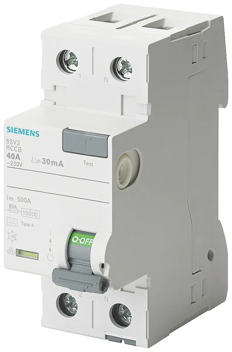 Диференціальний автоматичний вимикач Siemens 5SV33123, 25 A, 0,03 A, 230 V