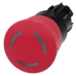 Siemens 3SU10011HB200AA0 Грибовидная кнопка аварийной остановки 3SU1001-1HB20-0AA0, 1 шт.