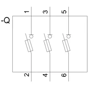 Запобіжник Siemens 3NP11331CA10, 3-контактний, 160 A, 690 V/AC, 1 шт.