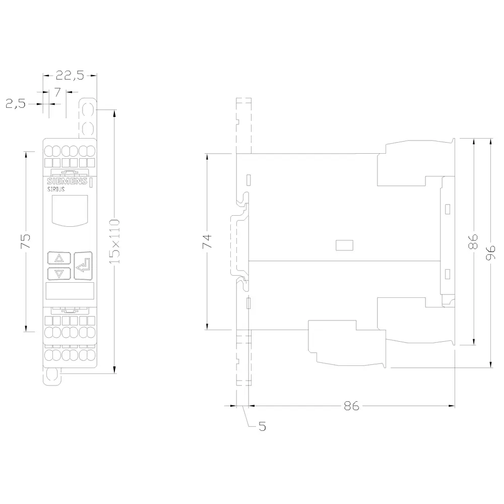 Siemens 3UG4622-2AW30 3UG46222AW30 Реле контролю струму Кількість релейних виходів: 1