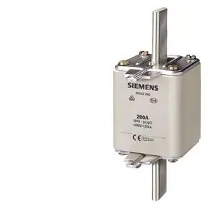 Предохранитель Siemens 3NA3365, совместимый с предохранителями типоразмеров 000-4. Типоразмер предохранителя: 3500 А, 500 В, 3 шт.
