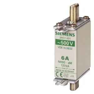 Запобіжник Siemens 3ND1822 з механічним індикатором стану. Сумісні запобіжники розміру 000 - 4. Розмір запобіжника = 0, 63 A 500 V