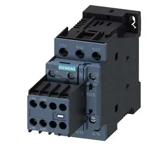 Siemens 3RT2026-1BB44 Контактор 3 НО 11 кВт 690 В/AC вспомогательный контакт Подходит для реле марки: Siemens 1 шт.