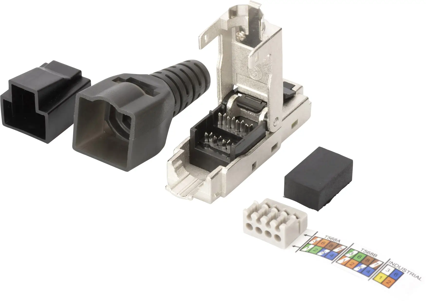 Разъем RJ45 «папа» Digitus DN-93631 DN-93631, CAT 6a, без спецификации сети, 1 шт.