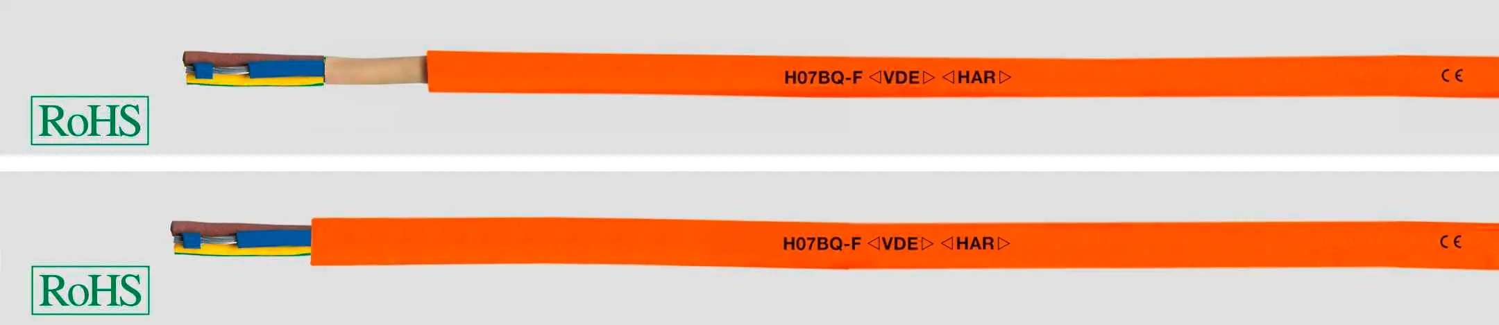 Соединительный кабель HELU H05BQ-F 3G 1 мм² оранжевый 22055 50 м