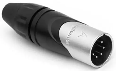 Разъем-вилка Amphenol AX5M XLR, никелированный, 1 шт.
