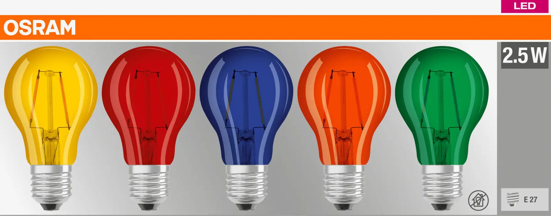 Светодиодная лампа OSRAM HOMELIGHTING 4058075058460 E-27 2,50 Вт = 15 Вт, холодный белый свет, 1 шт.