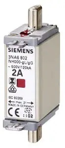 Запобіжник Siemens 3NA6805 Sumits Fuse Sumits Fuses розміру 000 - 4 Розмір запобіжника = 0 16 A 500 V 3 шт.