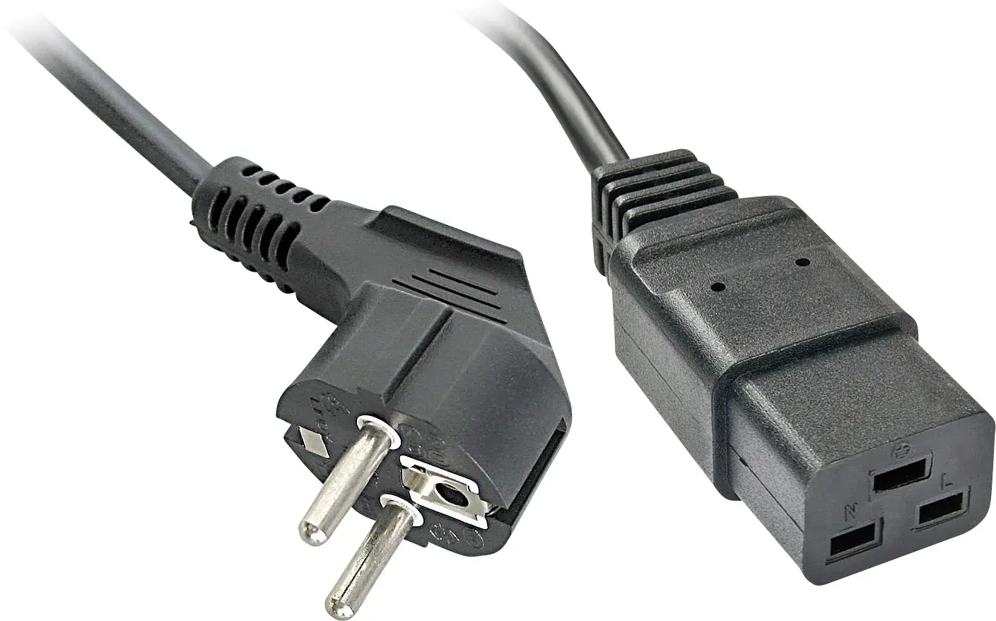 Заземлювальний кабель LINDY LINDY 2 м Schuko до IEC C19 Metzkabel 30344, 2.00 м, 1 шт.