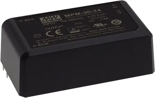 Блок живлення MEAN WELL MPM-30-24ST змінного/постійного струму 24 В/постійного струму 1,3 А