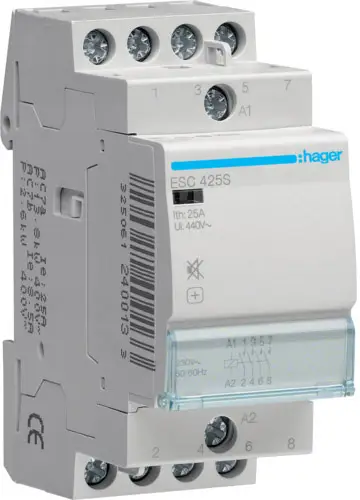Установочный контактор Hager ESC425S ESC425S, 400 В, 1 шт.