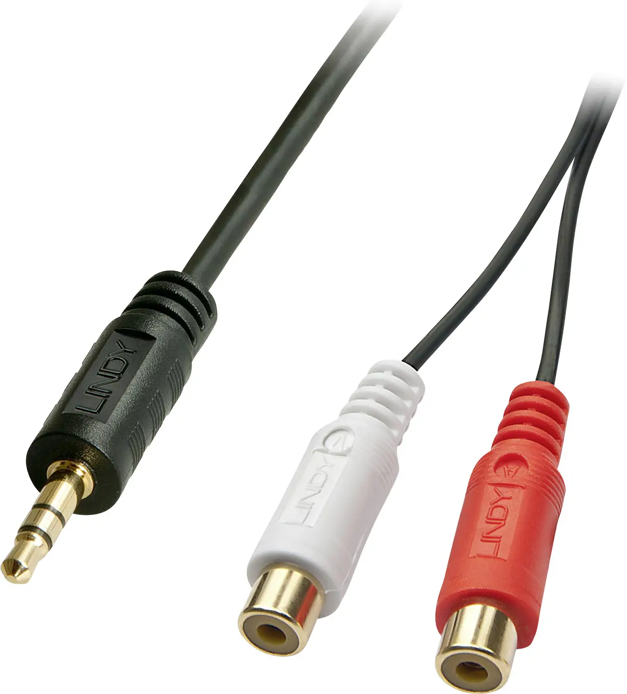 Аудиоадаптер LINDY Lindy Premium - Аудиоадаптер - 0,08 мм² - RCA x 2 (Ш) 35678, Jack, RCA/Cinch, 25 см
