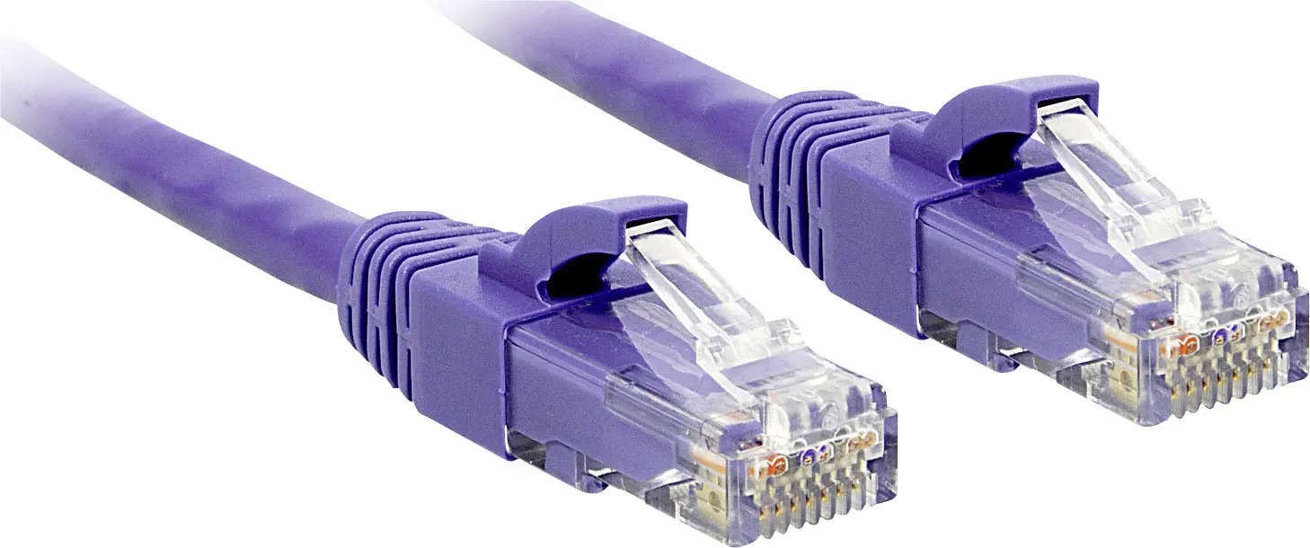 Сетевой кабель LINDY 48126, 1 шт., RJ45, CAT 6, U/UTP, 7,50 м, фиолетовый