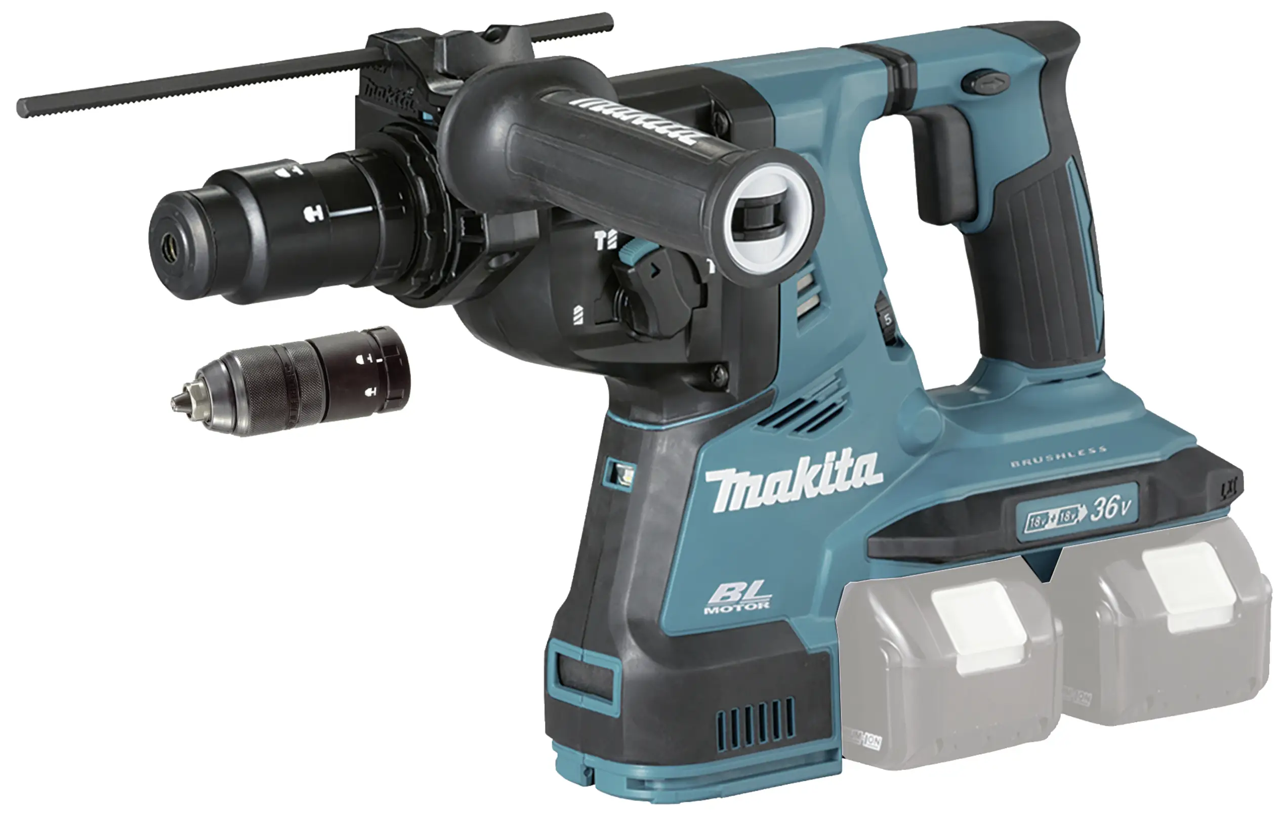 Makita DHR283ZJU SDS-Plus-Многофункциональный перфоратор, аккумуляторный 18 В без аккумулятора, без зарядного устройства