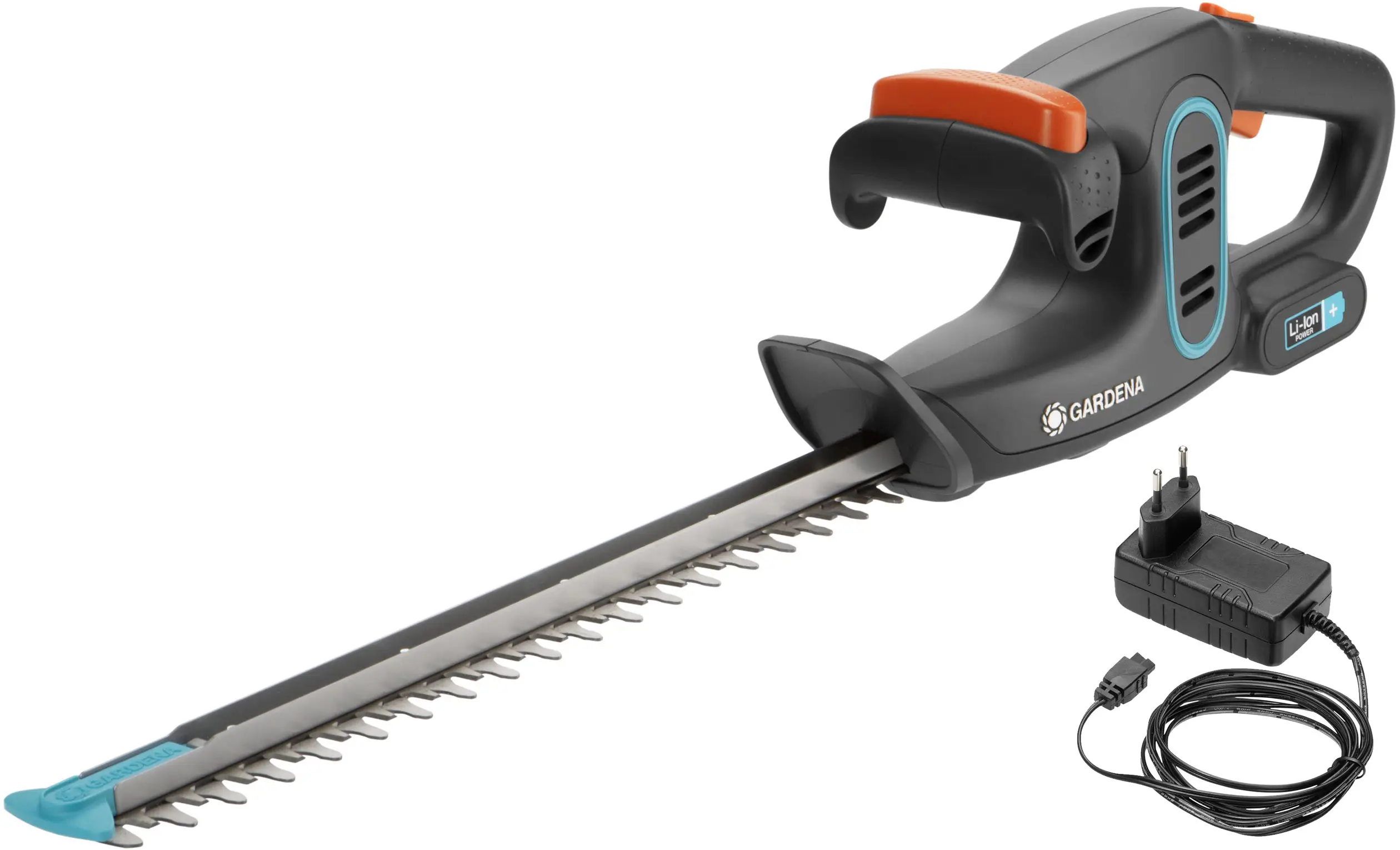Аккумуляторный кусторез GARDENA EasyCut Li, в комплекте с аккумулятором 14,40 В Li-Ion, длина 400 мм.