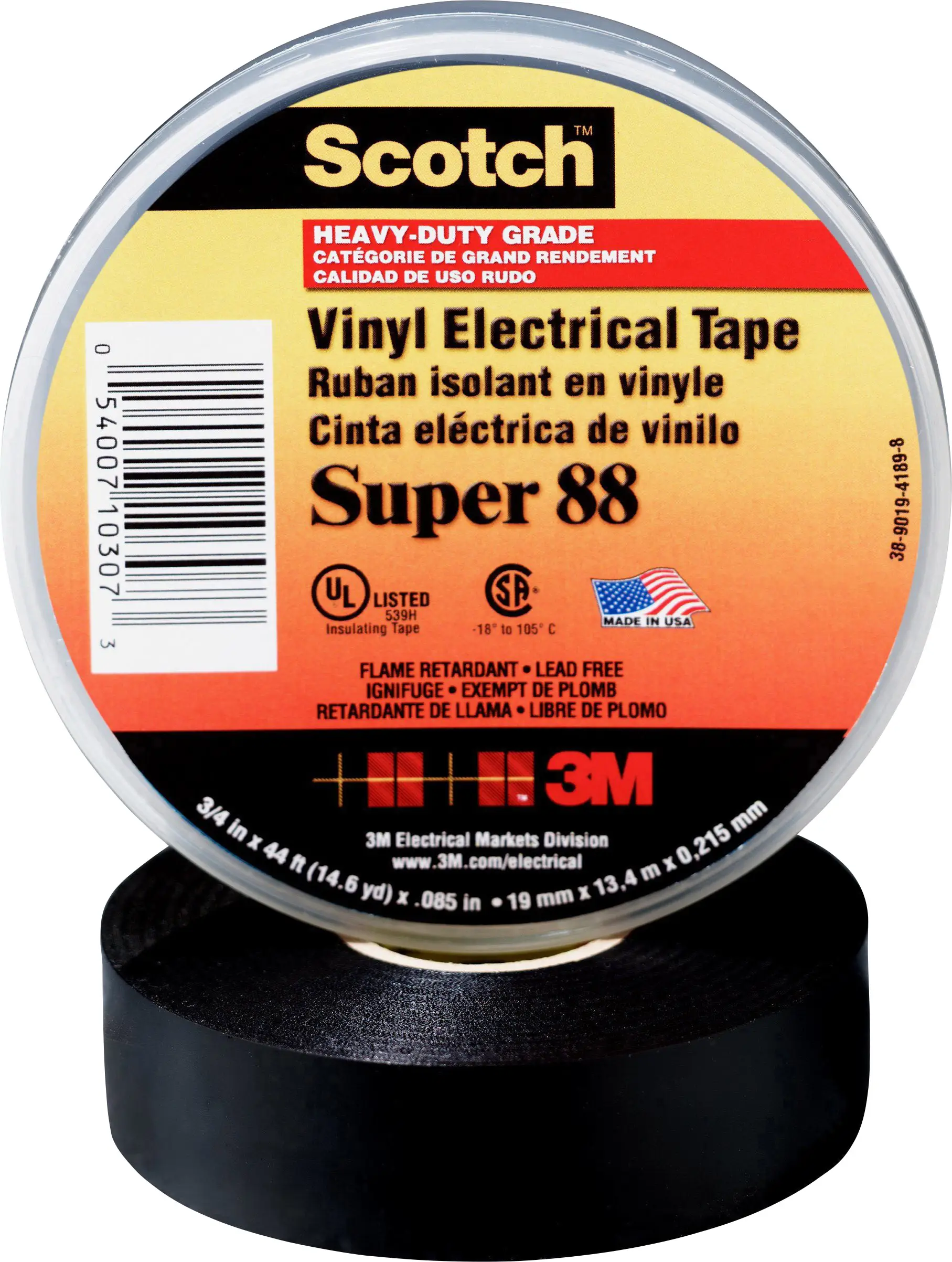 Ізоляційна стрічка Scotch® SUPER88-19X20-B (Д x Ш) 20 м x 19 мм 20 м 1 шт.