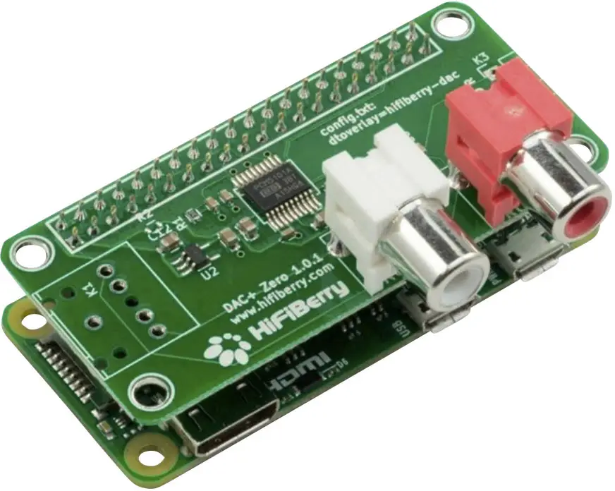 Звуковая карта HiFiBerry DAC+ Zero для Raspberry Pi®, совместимая с: Raspberry Pi® Zero