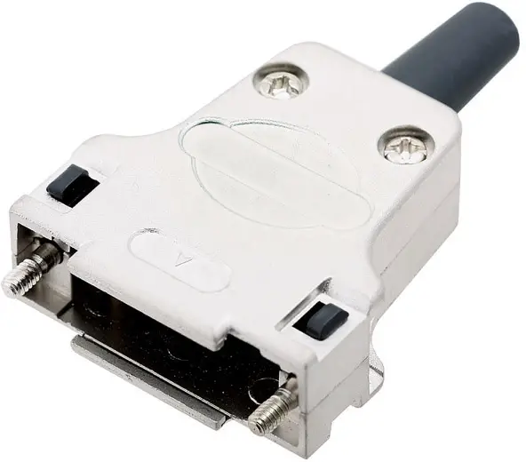 Корпус разъема D-SUB encitech DTZF15-RGL-K 7960-0207-02. Количество контактов: 15. Литой цинк, угол поворота 180°. Металл. 1 шт.