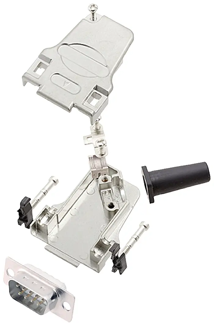 encitech D45ZF09-DMP-W-K 6355-8047-01 Комплект роз'ємів D-Sub чоловічі 45° Кількість контактів: 9 Паяльна чашка 1 шт.
