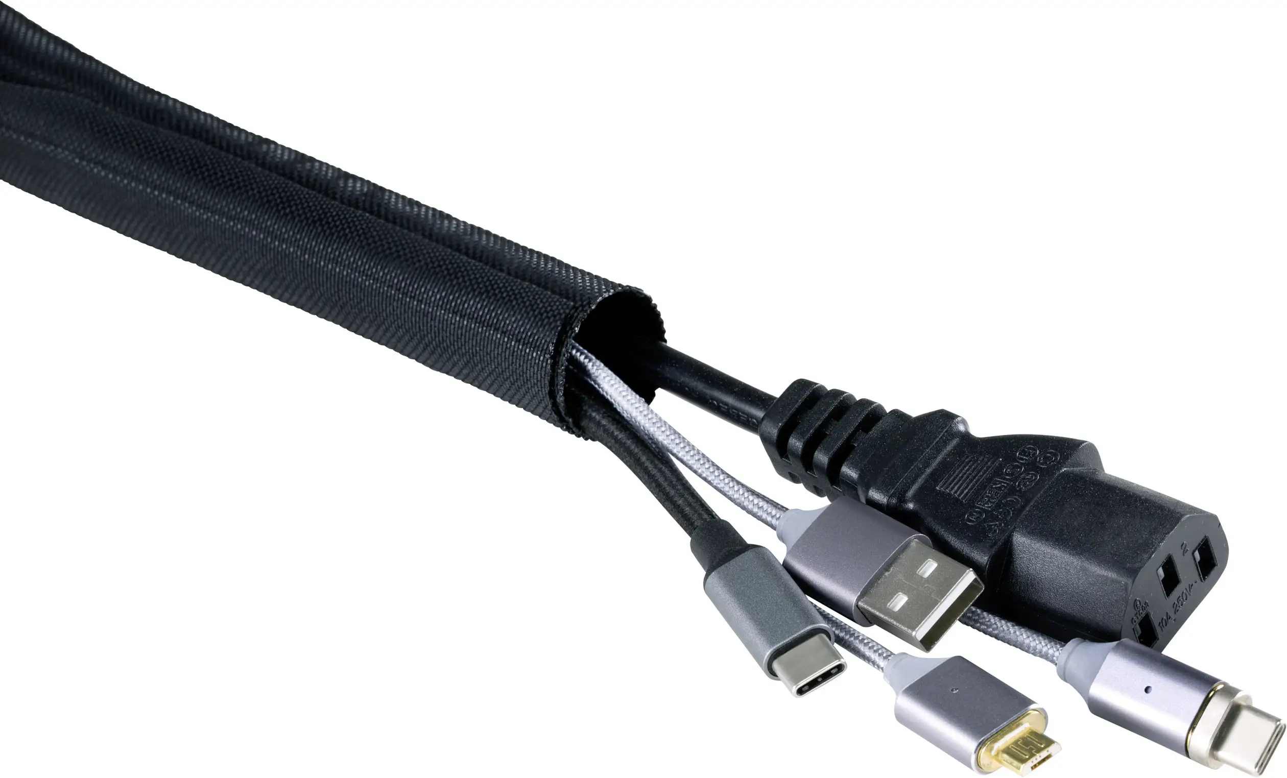 Армированный шланг из черного ПЭТ TRU COMPONENTS TC-7703268, диаметр 19–30 мм. Количество изделий на погонный метр.
