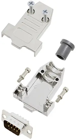 TRU COMPONENTS 7708800 Комплект штекерных разъемов D-Sub TCDTNT09MDBPK, ряды: 2, контакты: 9, 180°, 1 шт.