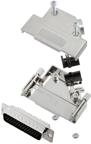 TRU COMPONENTS 7709452 Комплект штекерных разъемов D-Sub TCD45PKM25HDP44K, рядов: 3, контакты: 44, 45°, 1 шт.