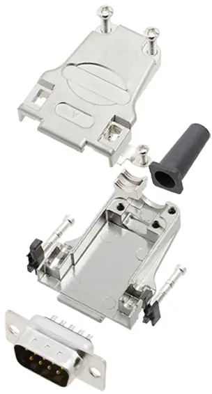TRU COMPONENTS 7709748 Набір штекерних клем D-Sub TCDTZF09DMPK, ряди: 2, контакти: 9, 180°, 1 шт.