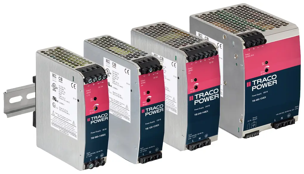 Блок живлення TracoPower TIB 120-124EX для DIN-рейки +24,0 В/DC 5000 мА 120 Вт Кількість виходів: 1 x Опис 1 шт.