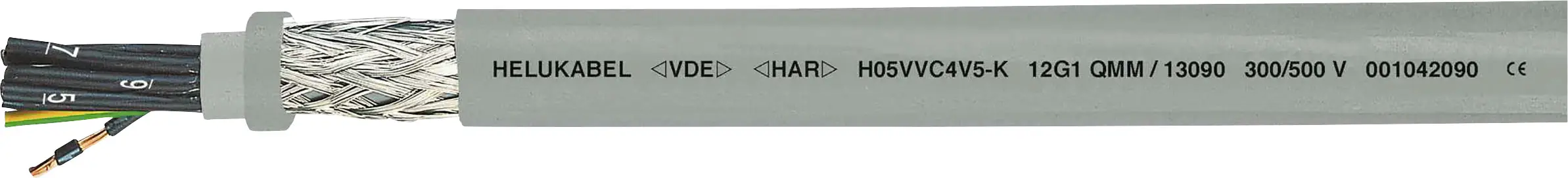 HELU 13110 Кабель управління H05VVC4V5-K (NYSLYCYÖ-JZ), 4 G 2,5 мм², 100 м