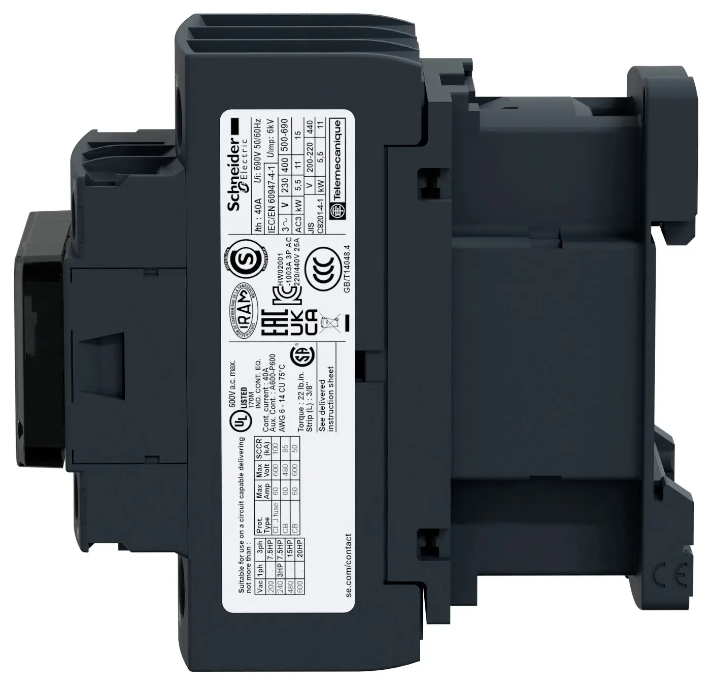 Контактор Schneider Electric LC1D32BD 15 кВт, 1 шт.